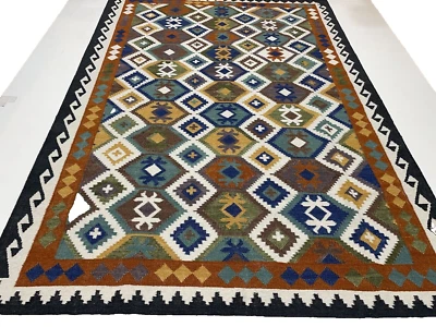 Kelim Modern Orient Teppich extra fein 300x200 Handgeknüpft Beige - Bild 1 von 4