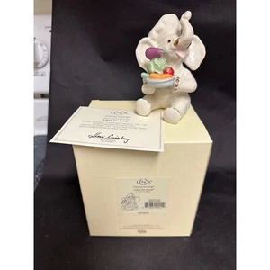 Figura de elefantes de vacaciones Lenox CHEF DU JOUR marfil fina China detalles de oro de 24 quilates - Imagen 1 de 9