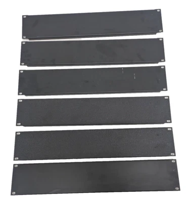 Lot of (6) Middle Atlantic 19" Server Spacers 2U Black Unvented - Image 1 of 3