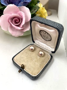 GORGEOUS VINTAGE MODERNIST 3D 925 SOLID STERLING SILVER STUD EARRINGS STUDS - Picture 1 of 12