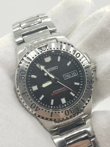 RARE WOW Men's Seiko Scuba Diver Automatic Watch Date 7S6 01X0 Stainless Steel - Picture 1 of 11