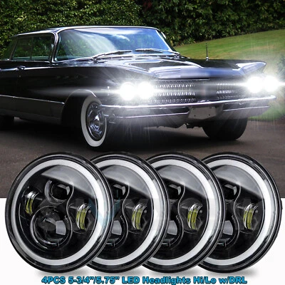 For Buick Electra Wildcat 5.75" 5-3/4" inch LED Headlights Hi/Lo Beam DOT 4pcs - Image 1 of 4