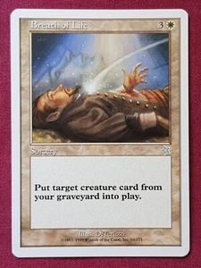Magic The Gathering STARTER 1999 BREATH OF LIFE white card MTG - Bild 1 von 2