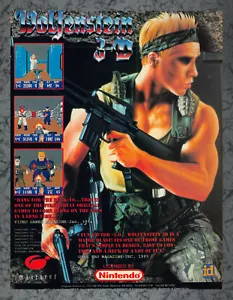 Wolfenstein 3D 3D Super Nintendo SNES anuncio impreso arte vintage a 1994 - Imagen 1 de 1