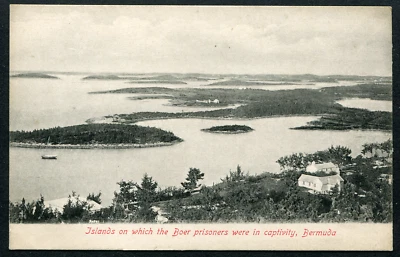 BERMUDAS (21889) Islas Prisioneros Bóers Estaban en Cautiverio Tarjeta Postal/ppc QV Foto 1 de 2
