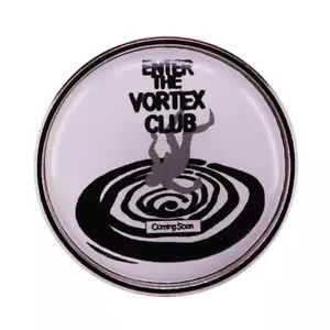 ENTER THE VORTEX CLUB LAPEL PIN FANDOM BONUS SILVER STORAGE BAG...RARE - Picture 1 of 2