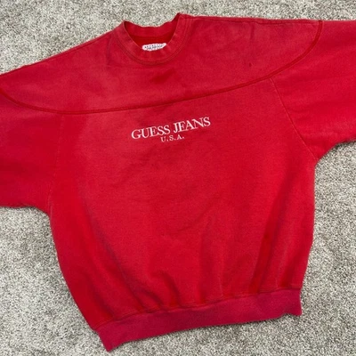 Vintage Guess Jeans USA Georges Marciano Sweatshirt Men Size Large USA Made 90s - Image 1 of 4
