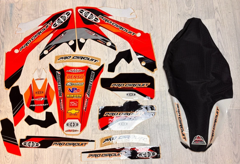 NSTYLE Pro Circuit Decal Kit + Seat Cushion Cover for Honda CRF 250 04-05 DH0520 - Image 1 of 4