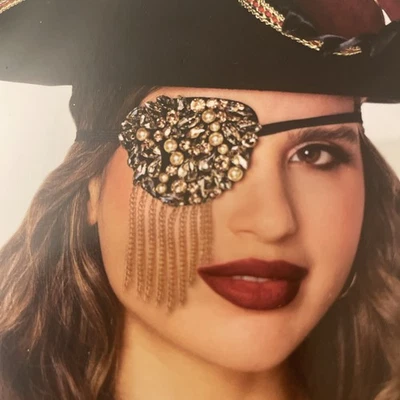 Halloween spirit GEM Pirate Eye Patch Cute Eye Patches for Adults   - Image 1 of 2