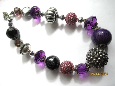 Collar grueso de acrílico púrpura 18' Foto 1 de 2