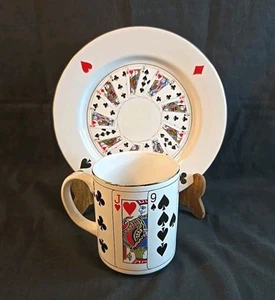 Taza vintage CBK 1991 y placa de 7,5" con motivo de tarjeta de juego - Imagen 1 de 16