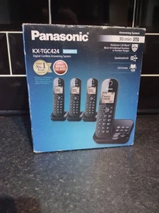 Panasonic KX-TGJ424EB Schnurloses Telefon Anrufbeantworter mit 4 Mobilteilen - Bild 1 von 5