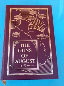 The Guns of August 1987 Easton Tuchman Military History World War I WWI Leather - Imagen 1 de 3