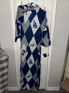 Los Angeles Dodgers Wearable Farmer John Sleeved Blanket 68” x48” Snuggie SGA - Picture 1 of 3