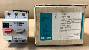 NEU SIEMENS MSP10M MANUELLER STARTER SCHUTZ OFFEN 5,0-8,0 AMPERE "AK" - Bild 1 von 1