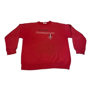 VTG NFL Tampa Bay Buccaneers Pullover Sweatshirt Large Red Logo Athletic - Picture 1 of 8