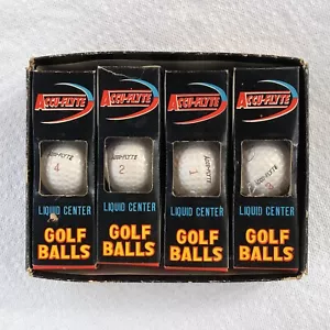 Accu-Flyte Liquid Center Vintage Golfbälle 4 Hüllen Made In Japan Accu Flyte - Bild 1 von 9