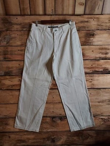 DKNY Pants Mens 33x30 Flat Front Loose Fit Vintage Khakis Y2K Classic - Picture 1 of 13