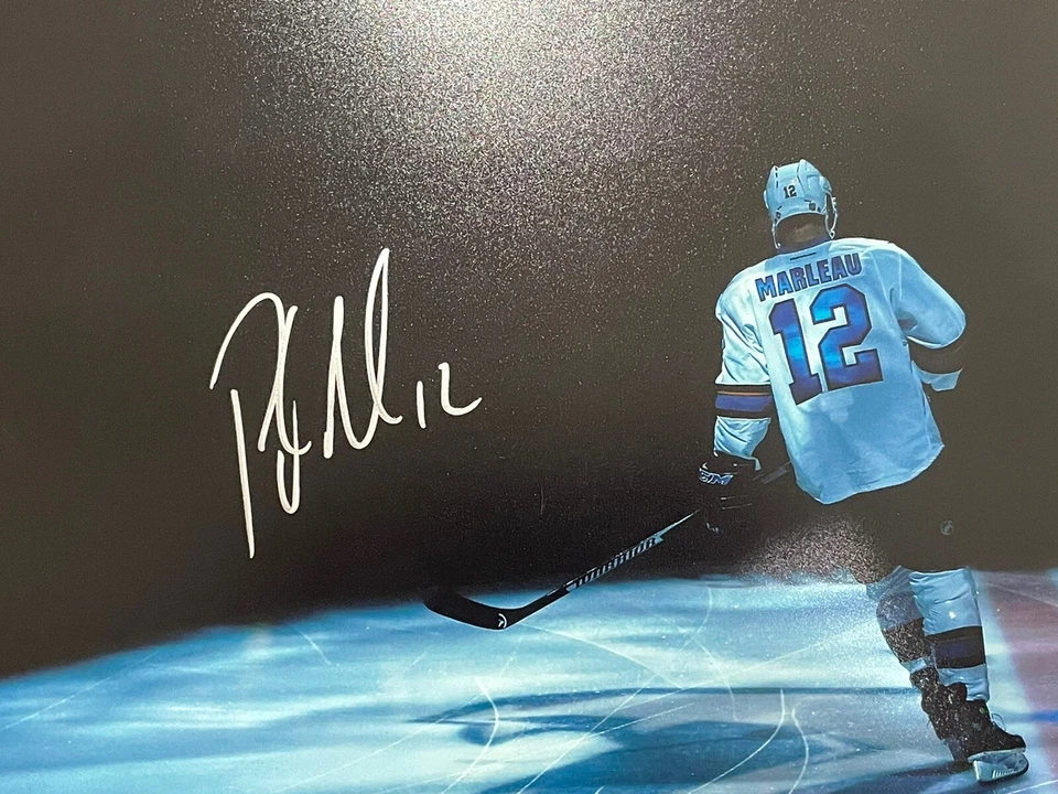 Foto firmada autografiada por Patrick Marleau 11x14 tiburones de San José HOF hojas de arce Foto 1 de 1