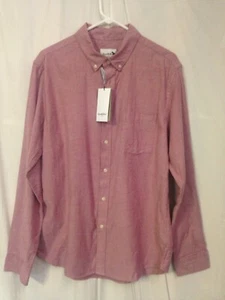 Goodfellow & Co Slim Fit Stretch Long Sleeve Burgundy Mist Button Down Size L - Picture 1 of 3