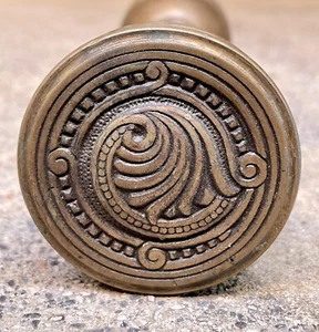 Stunning Unique Ornate Antique Victorian Entry Entrance Brass Door Knob Set - Picture 1 of 5