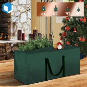 Extra Large Christmas Tree Storage Bag Green Waterproof with Handles & Zipper - Picture 1 of 9