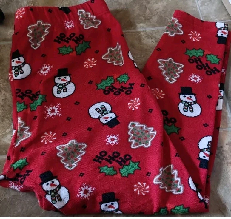 Pantalones de pijama Faded Glory talla grande 2X (18W-20W) rojo micro polar elástico de Navidad Foto 1 de 4