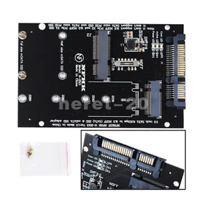 M.2 NGFF MSATA SSD to SATA 3.0 Adapter 2 in 1 Converter Card for PC Laptop - Picture 1 of 19