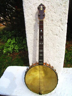 VINTAGE TENOR BANJO, 1920'S, FANCY INLAYS, TONE RING - Image 1 of 4