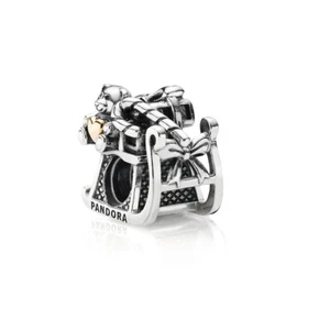 Genuine Pandora two-tone Charm "Santa's Sleigh" - 791207 - retired - Picture 1 of 2