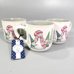Taza de café de menta y pino muñeco de nieve gnomo Navidad invierno vacaciones juego de 3 tazas - Imagen 1 de 22