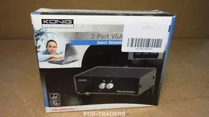 König CMP-SWITCH50 - Commutateur VGA 2 ports 2 ports, manuel 15 broches noir NEUF EN BOITE - Photo 1/2