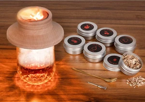 Cocktail Smoker Kit with 6 Wood Smoking Chip Flavors - Perfect for Old-fashioned - Bild 1 von 12