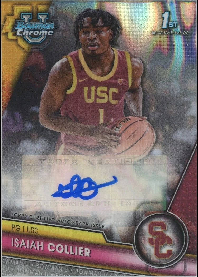 ISAIAH COLLIER - 2023 Bowman Chrome U Prospect Autographs #BCPA-IC LAVA #/199