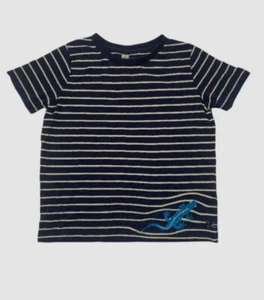 $25 Joules Boys Kids Blue White Striped Reptile Lizard T-Shirt Size 5Y - Picture 1 of 3