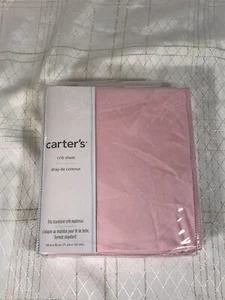 Carters Infant Crib Sheet 100% Cotton Pink Baby - Picture 1 of 5