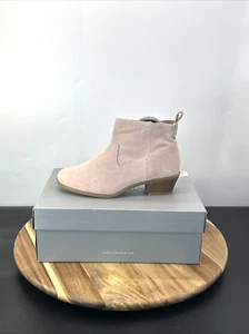 Vionic Vera Women Ankle Boots UK Size 6 Pink Suede Side Zip Wide Fit Boxed - Picture 1 of 10