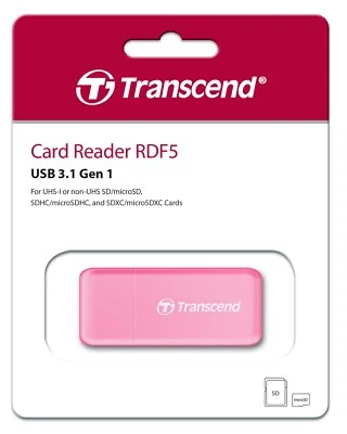 Transcend TS-RDF5R Kartenleser USB 3.1 microSDXC SDHC microSDHC SDXC UHS-1 rosa - Bild 1 von 4