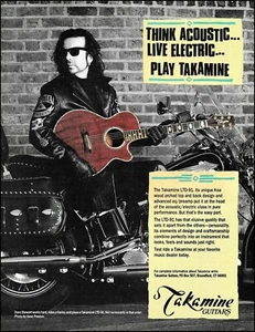 Anuncio de guitarra Eurythmics Dave Stewart 1991 Takamine LTD-91 KOA 8 x 11 - Imagen 1 de 3