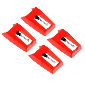 4 piezas agujas rojas para tocadiscos fonógrafo lápiz óptico de repuesto - Imagen 1 de 12