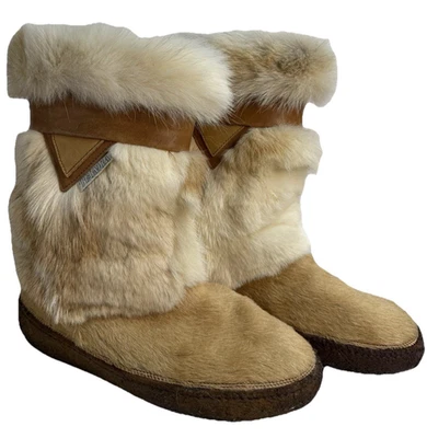 Stivali invernali da sci Tecnica pelle pelo di capra marrone Apres Skandia Italia taglia 46 - Immagine 1 di 4