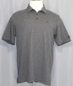 Travis Mathew Dark Gray Pima Cotton Polyester Golf Polo Shirt Men's Size Large - Picture 1 of 5