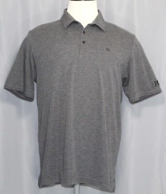 Travis Mathew Dark Gray Pima Cotton Polyester Golf Polo Shirt Men's Size Large - Image 1 of 4