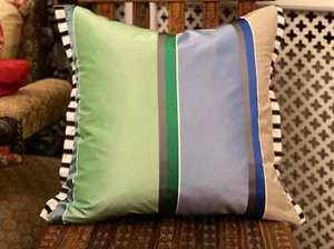  Designers Guild Fabric Mirafiore Silk Stripe Cushion Cover same front/reverse - Picture 1 of 11