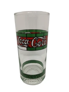 Coca Cola Tiffany Stil Vintage Glas Longdrink Rar 0,3L rot grün Gläser 70er 80er - Bild 1 von 4