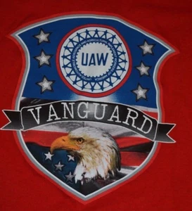 UAW United Auto Workers Union Vanguard Classic Logo T Shirt Large Eagle Nice - Picture 1 of 3