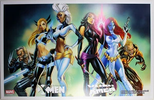 "X-MEN/EXTRAORDINARY X-MEN IMPRESIÓN ARTÍSTICA" por J. Scott Campbell ~ 11"" x 17" - Imagen 1 de 1