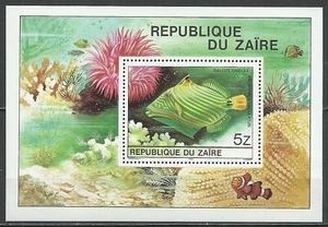 Zaire 1980 Tropical Fish. Fauna/Fish Minisheet MNH - Picture 1 of 1