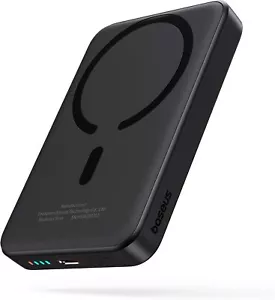 BASEUS MAGSAFE PORTABLE CHARGER 10000MAH WIRELESS MAGNETIC POWER BANK -BLACK - Picture 1 of 8