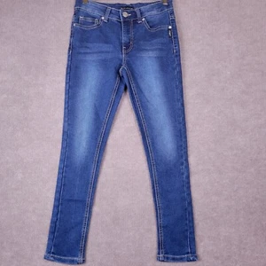 SILVER Jeans Teen Girls 10 Amy Skinny Blue Denim Stitch Casual Pants 27×24 - Picture 1 of 9